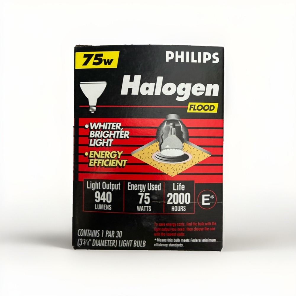 Philips 75W Flood Light Bulb 940 Lumens 2000 Hrs Life New In Box